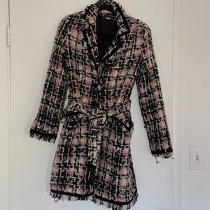 Bebe Medium Trench Tweed Jacket Vintage